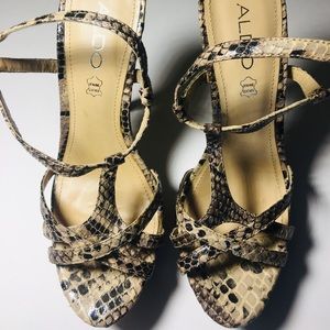 Aldo snake print platform heels 7.